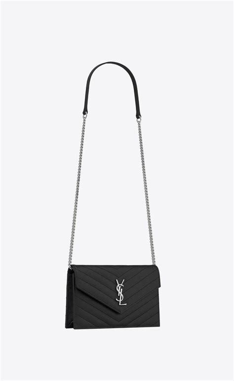 Saint Laurent Cassandre Matelassé Small Envelope Wallet in 